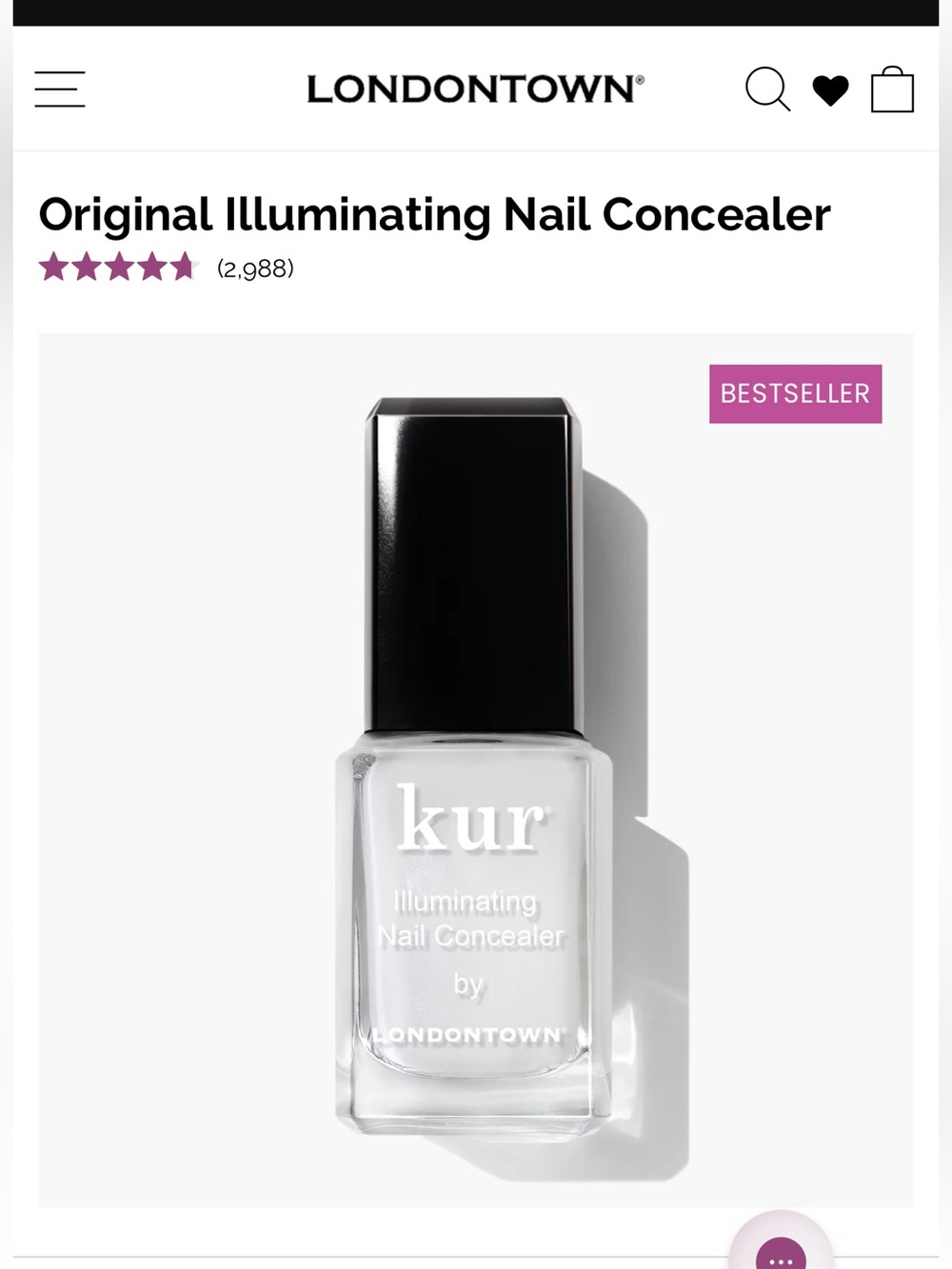 **NIB** Londontown Kur Illuminating Nail Concealer - Color: Original